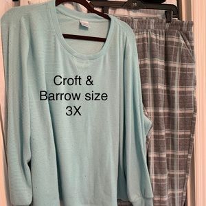 Croft & Barrow fleece pajama set 3X